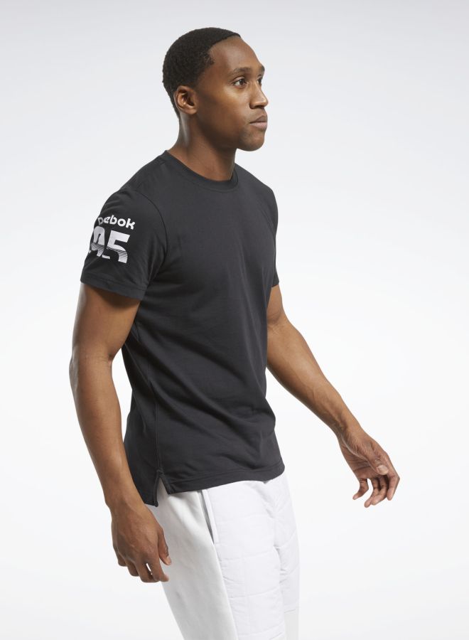Reebok - MYT SS Graphic Tee - Q4 Black - Image 1