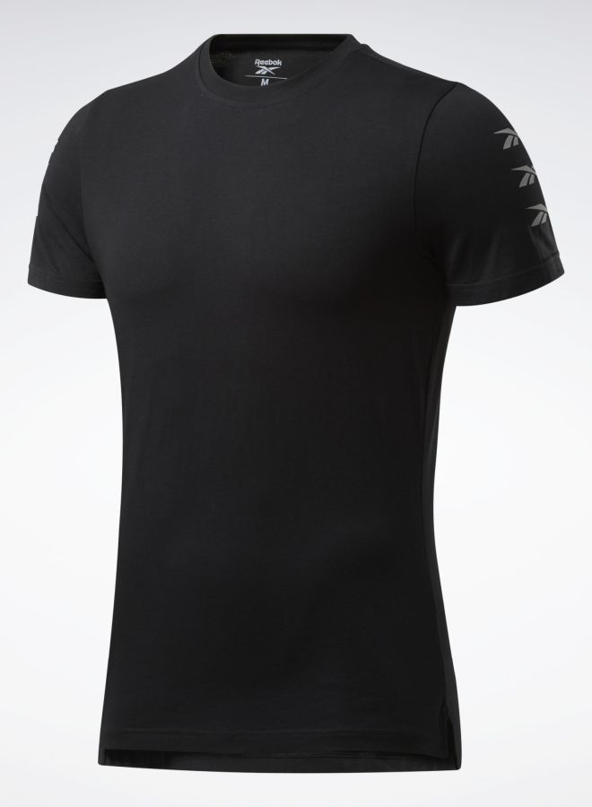 Reebok - MYT SS Graphic Tee - Q4 Black - Image 1