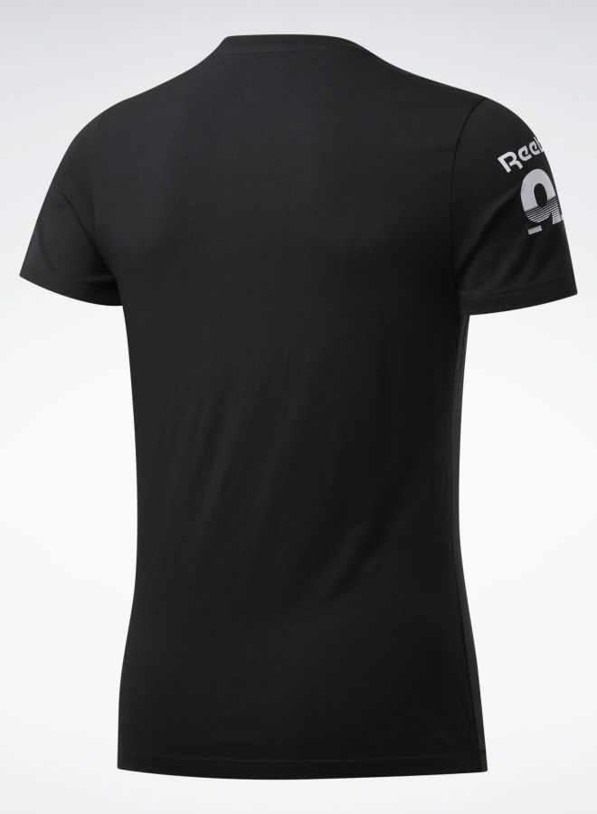 Reebok - MYT SS Graphic Tee - Q4 Black - Image 1