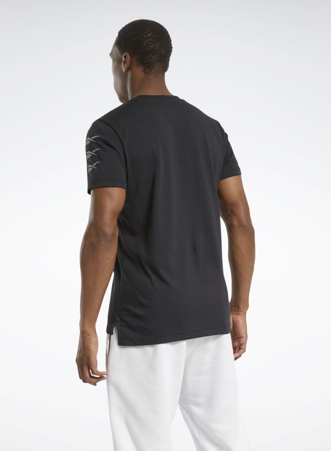 Reebok - MYT SS Graphic Tee - Q4 Black - Image 1