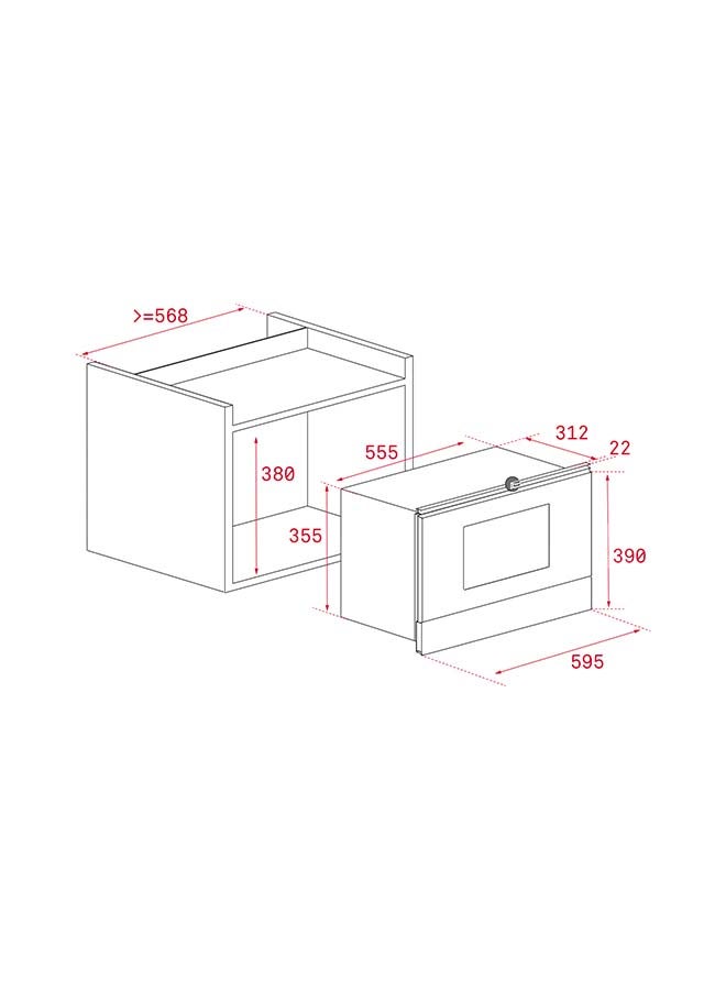 TEKA - ML 8220 BIS L 22L Built-in Microwave With Ceramic Base 22.0 L 2500.0 W 112030004 stainless_steel - Image 1