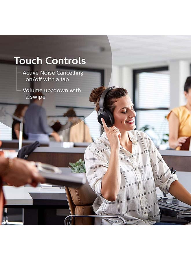 Philips Audio Bass With Wireless Bluetooth Active Noise Cancelling black - Image 3