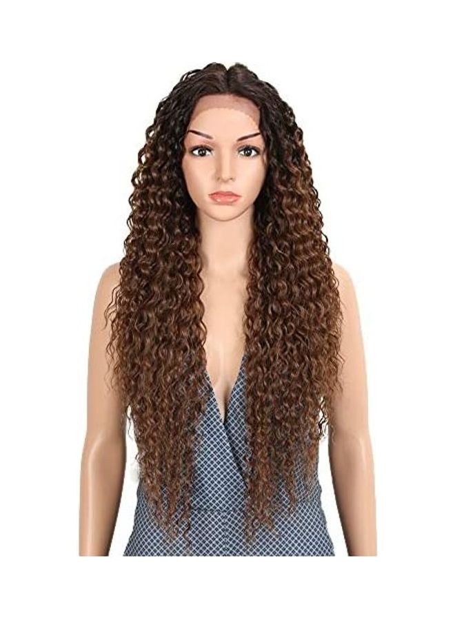 Curly Wavy Synthetic Wigs Brown 4.5inch - v1609231061/N43352828A_1