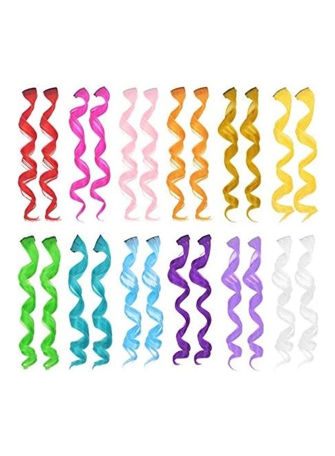 Dreamlover 24-Piece Wave Curly Hair Clip Set Multicolour 18inch 