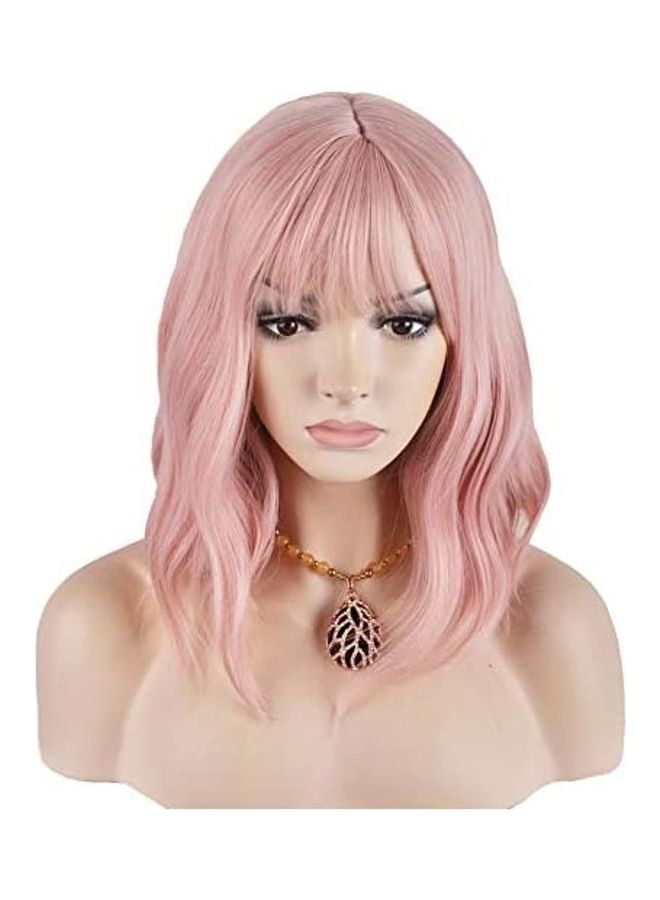 BERON Short Curly Hair Extension Pink 14inch 