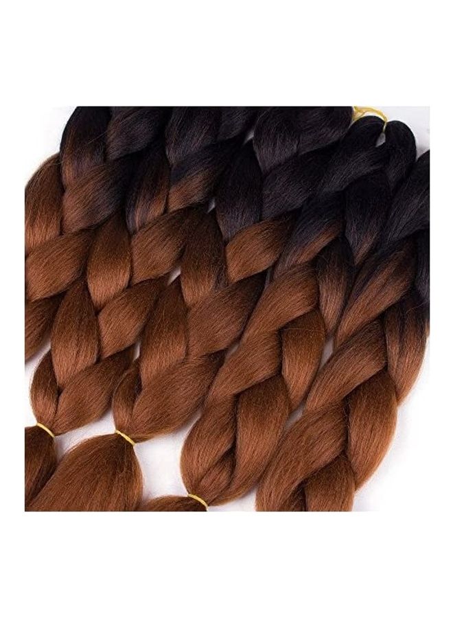 WIGENIUS Ombre Braiding Hair Extension Black/Brown 18inch