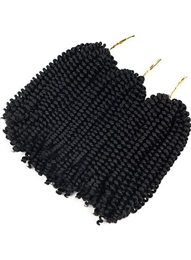 3-Piece Spring Twist Ombre Braiding Hair Extensions Set Black 8inch - v1609231112/N43351867A_1