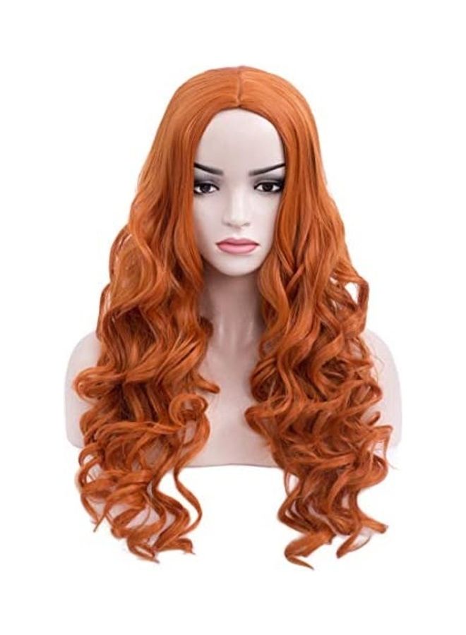 BERON Long Wavy Charming Full Synthetic Curly Wig Light Brown 18inch