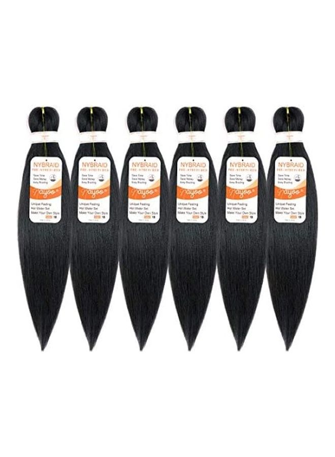 6-Piece Professional Synthetic Yaki Texture Hair Extension Set Black 22inch - v1609231118/N43352016A_1