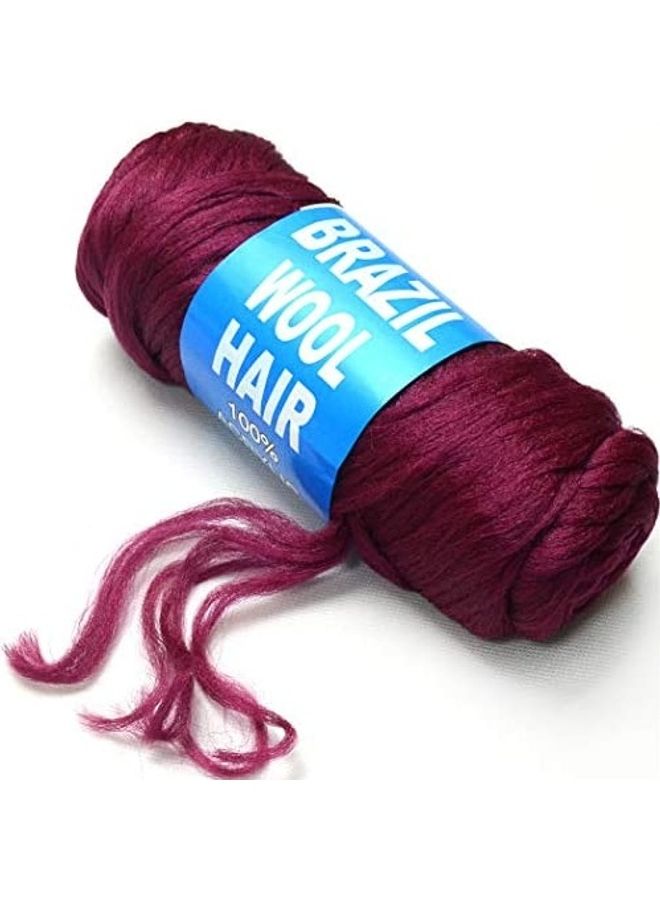 BLUPLE Brazil Wool Hair Maroon 18inch