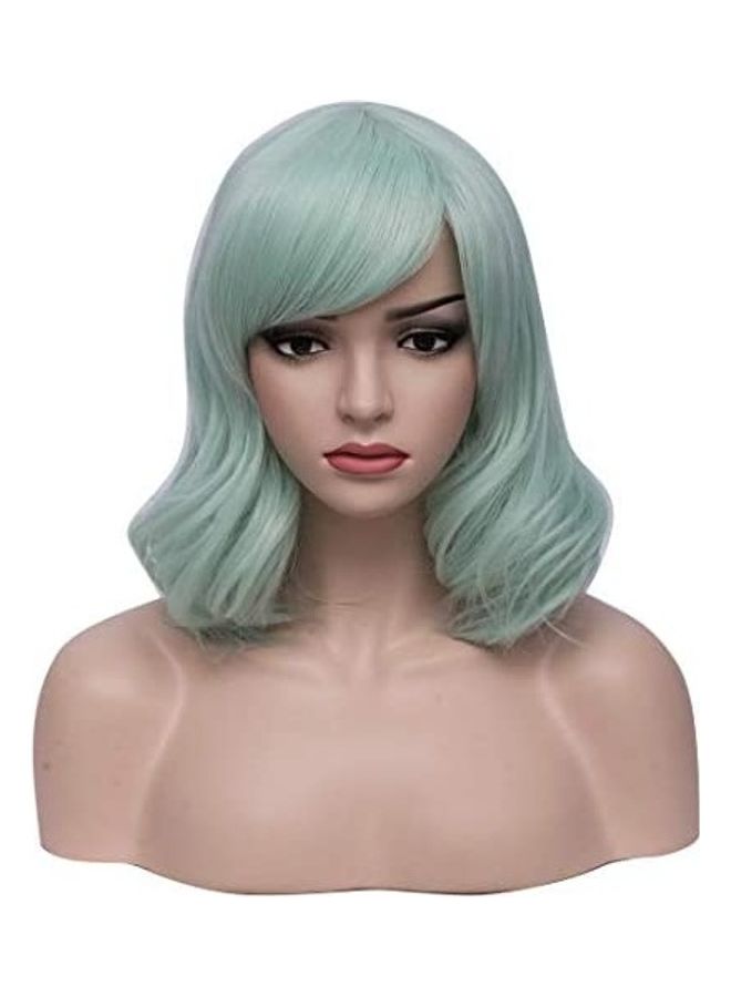 BERON Short Wavy Bob Wig Green 8inch 