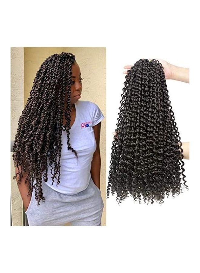 Dorsanee 7-Piece Passion Twist Hair Extension Set Black 18inch