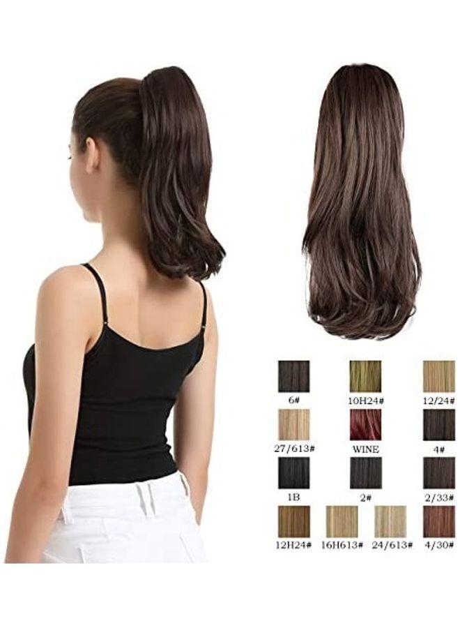 BARSDAR Ponytail Hair Wig Brown 14inch
