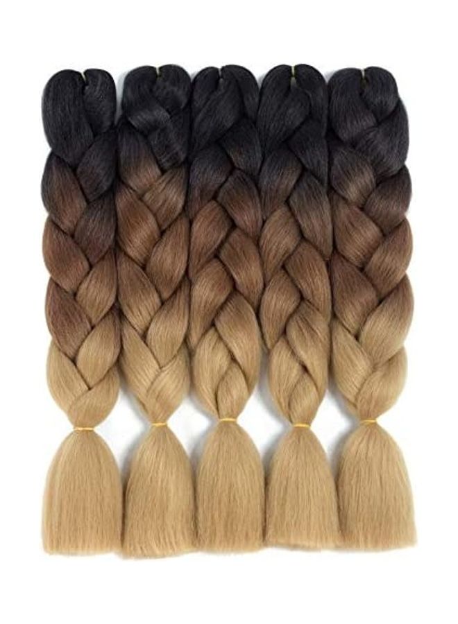 مجموعة كانيكالون لتجديل الشعر مكونة من 5 قطع أسود/بني 24بوصة