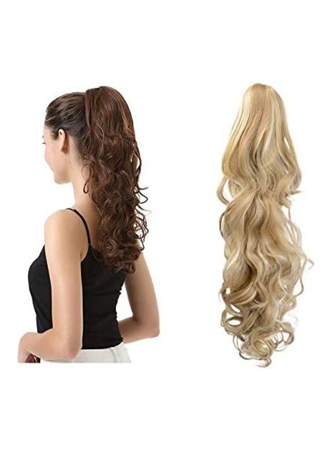 BARSDAR Curly Ponytail Hair Extension Beige 19inch