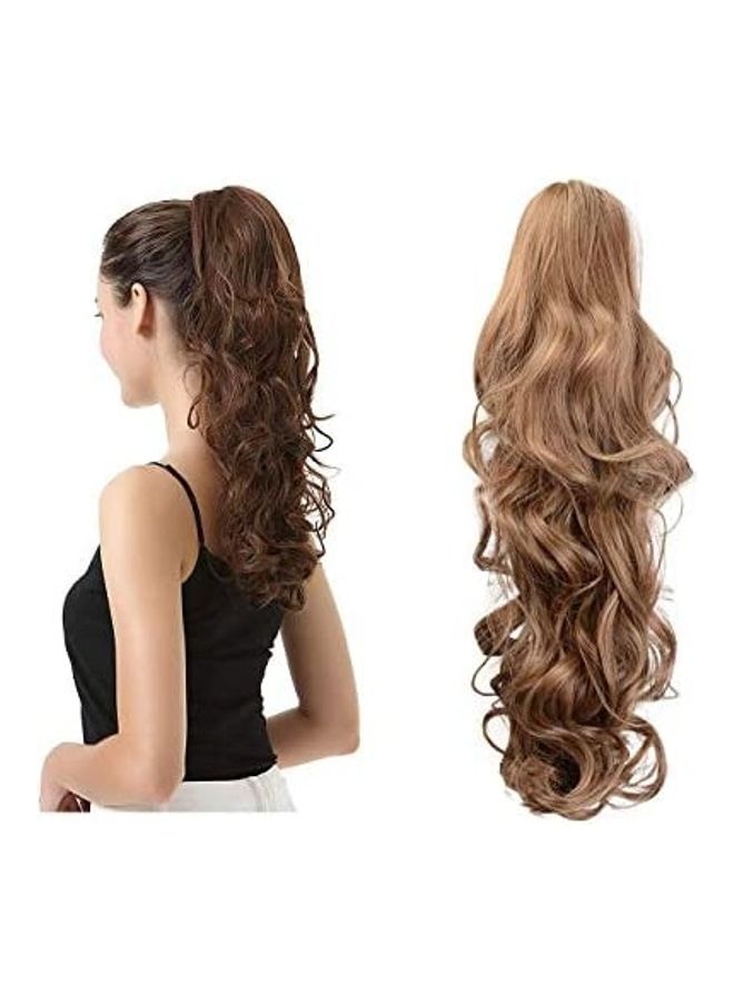 BARSDAR Curly Ponytail Hair Extension Brown 19inch