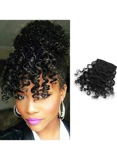 SHINON Curly Bang Hair Extension Black 18inch 