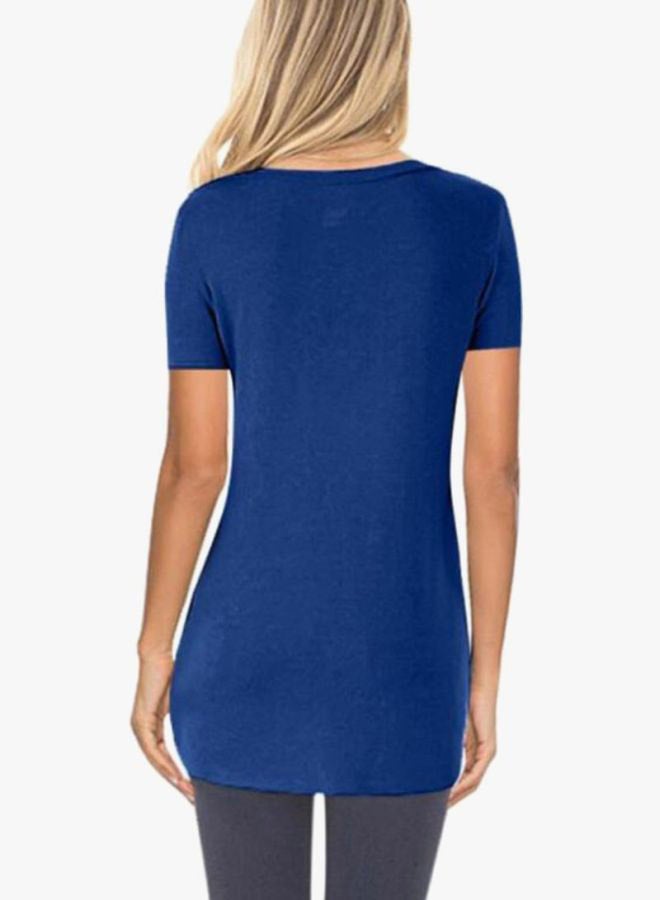 شاربدو تيشيرت بأكمام قصيرة ورقبة دائرية أزرق - Image 2