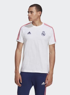 Real Madrid 3-Stripe T-Shirt White/Red/Black