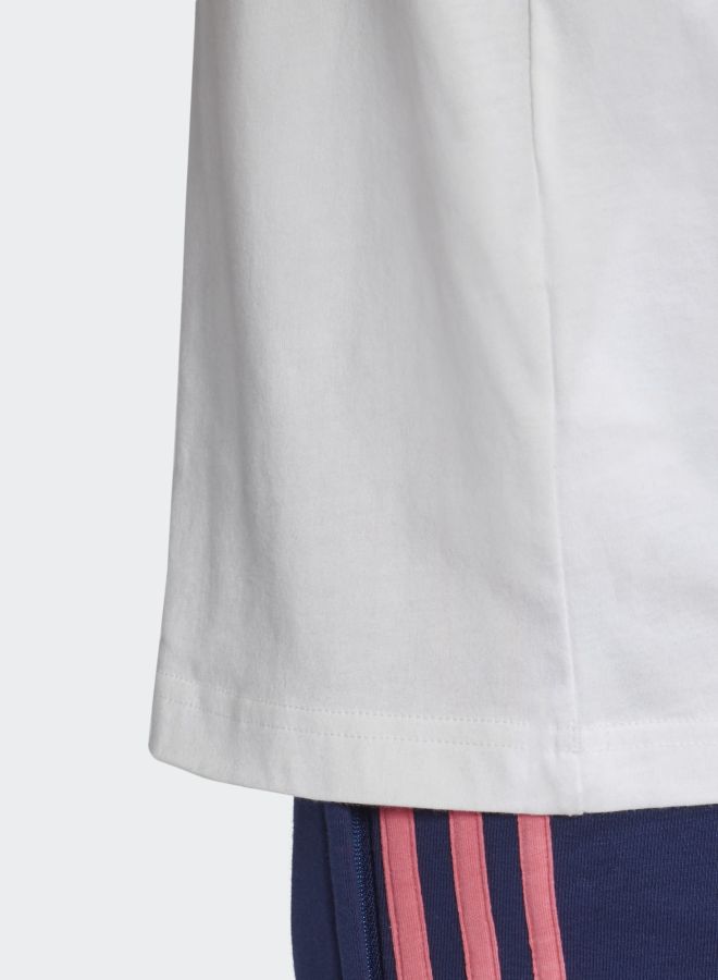 Adidas - Real Madrid 3-Stripe T-Shirt White/Red/Black - Image 1