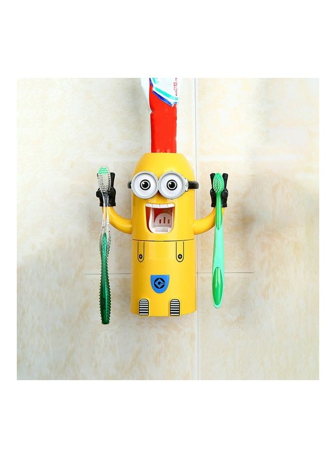 2-In-1 Minion Shaped Toothpaste Squeezer Yellow/Black/White 16x10.1x19.8cm - Image 3