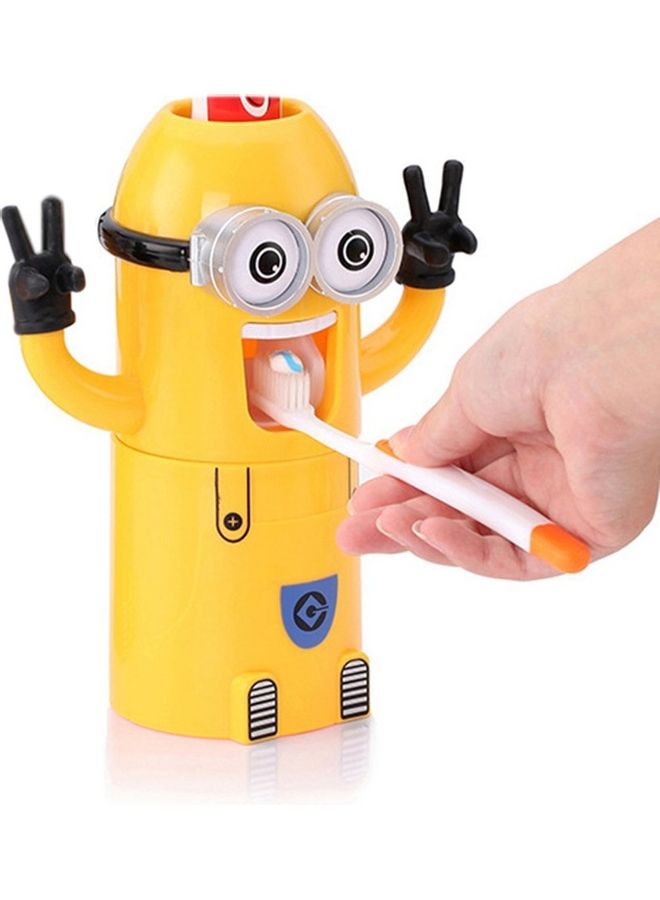 2-In-1 Minion Shaped Toothpaste Squeezer Yellow/Black/White 16x10.1x19.8cm - Image 4