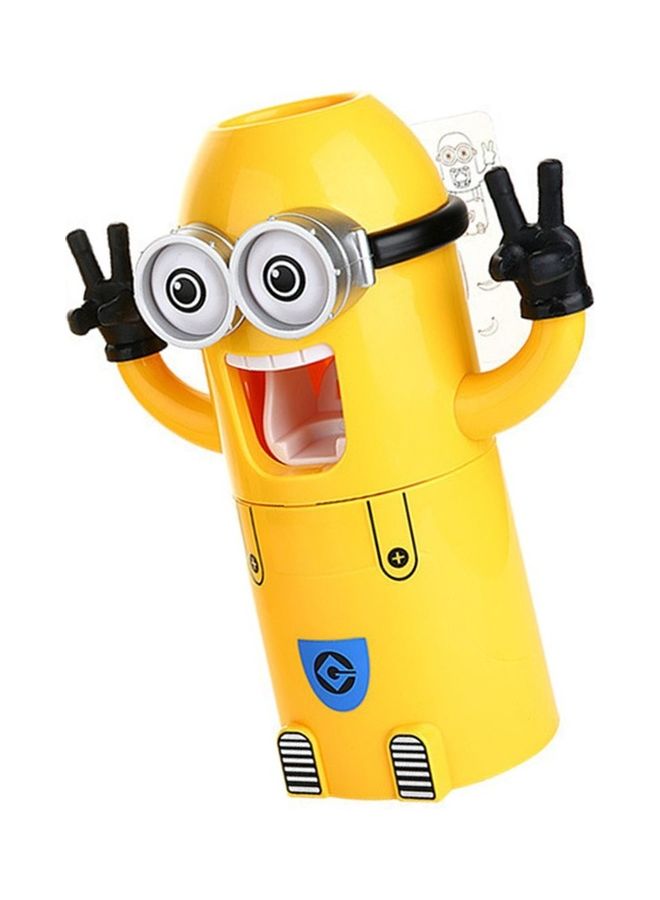 2-In-1 Minion Shaped Toothpaste Squeezer Yellow/Black/White 16x10.1x19.8cm - Image 1