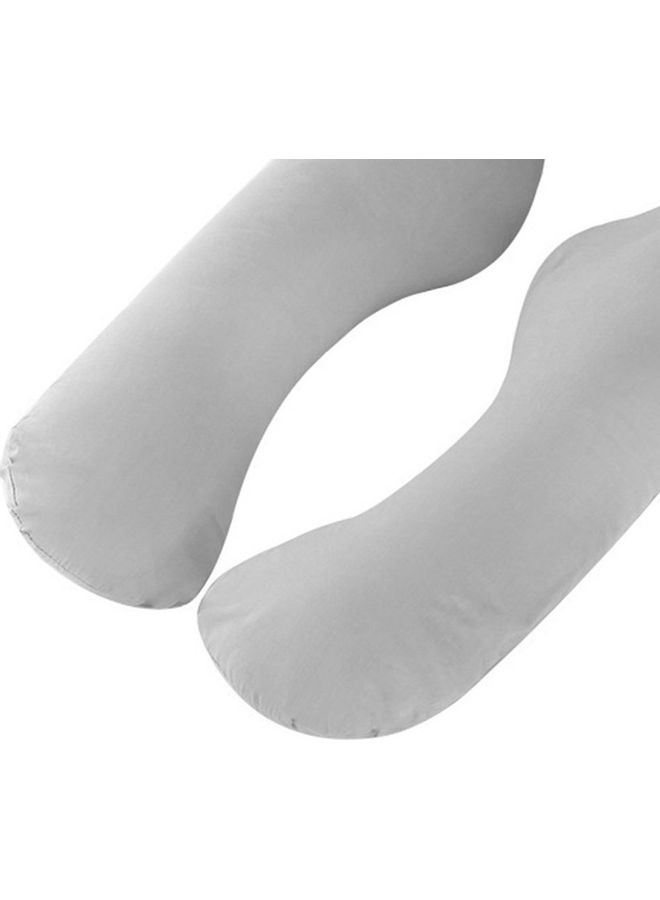 U-Shape Side Sleeper Pillow Grey 116x60cm - Image 4