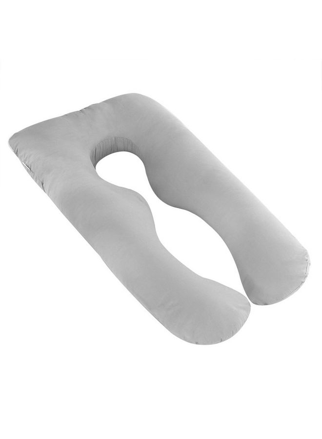 U-Shape Side Sleeper Pillow Grey 116x60cm - Image 1