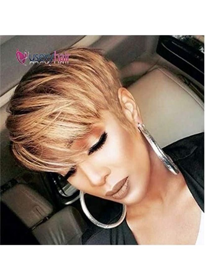 يو سيكسي شعر مستعار بقصة بيكسي ذهبي 18بوصة 