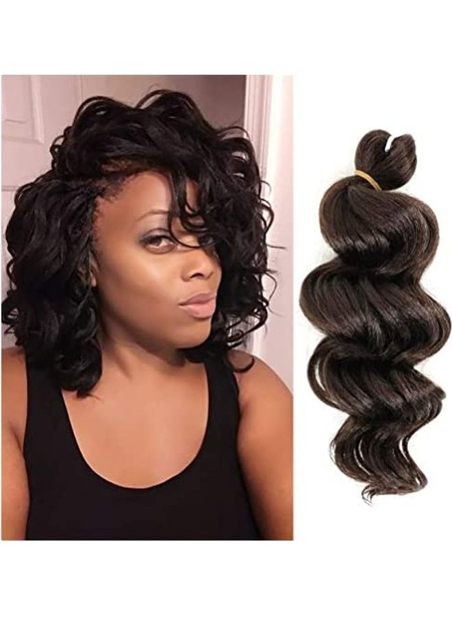 Forevery - 9-Piece Ocean Wave Crochet Hair Extension Set Black 18inch - Image 1