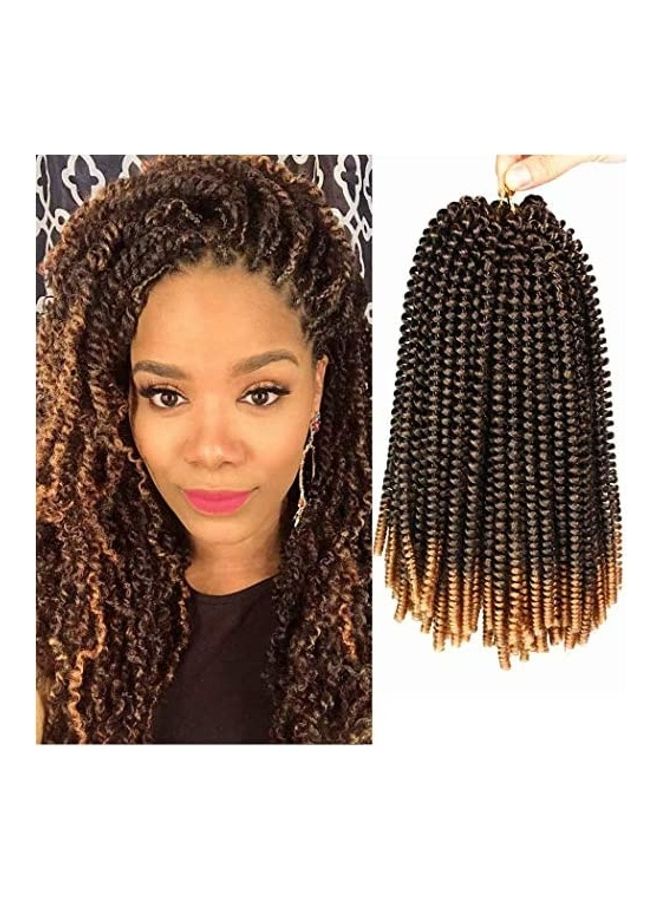 3-Piece Spring Twist Crochet Hair Extension Set Black/Gold 12inch - v1609235057/N43354977A_1