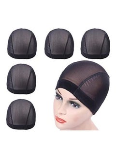 yantaisiyu 5-Piece Mesh Wig Cap Set Black 18inch 