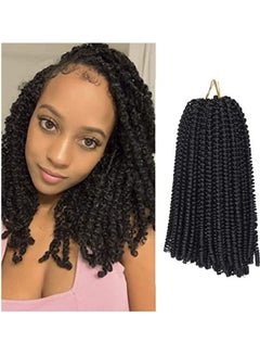 LOSMOEER 3-Piece Spring Twist Hair Extension Black 12inch 