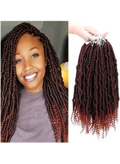 LOSMOEER Pack Of 6 Bomb Twist Hair Extension Red 18inch 