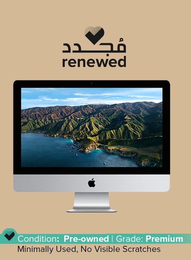 أبل مُجدد - كمبيوتر مكتبي آي ماك A1418 مزود بشاشة مقاس 21.5 بوصة ومعالج إنتل كور i5 من الجيل الرابع/ ذاكرة رام سعة 8 جيجابايت/ محرك أقراص صلبة سعة 500 جيجابايت/ بطاقة رسومات 5000 بدقة عالية الوضوح سعة 1.5 جيجابايت فضي  - Image 1