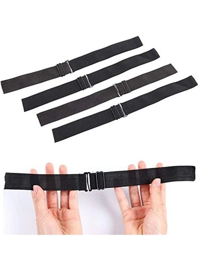 5-Piece Adjustable Elastic Band Set Black 55inch
