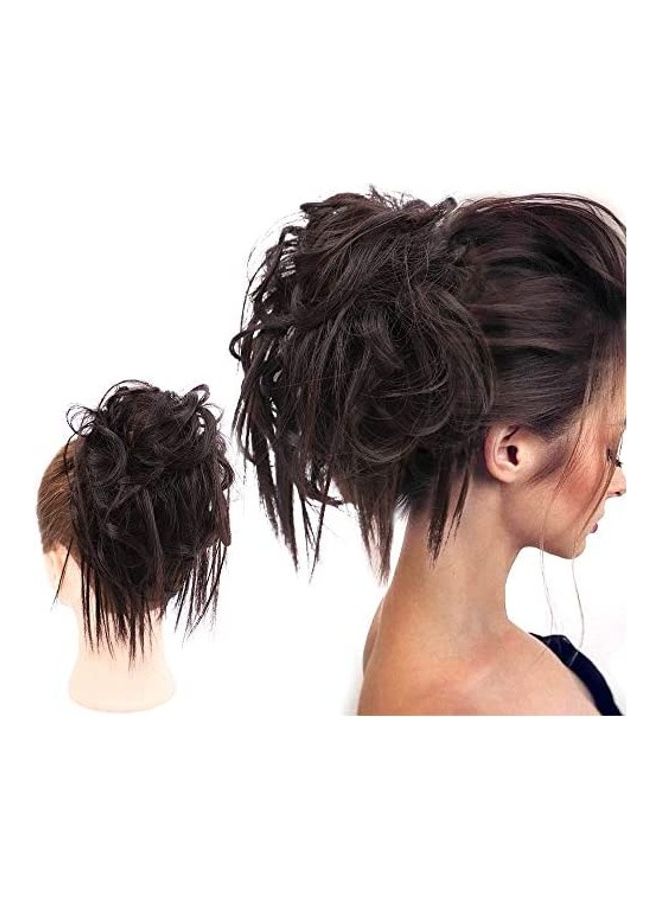 HMD Tousled Updo Messy Bun Hair Extension Black 18inch