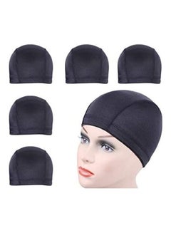 yantaisiyu 5-Piece Mesh Wig Cap Set Black 18inch 