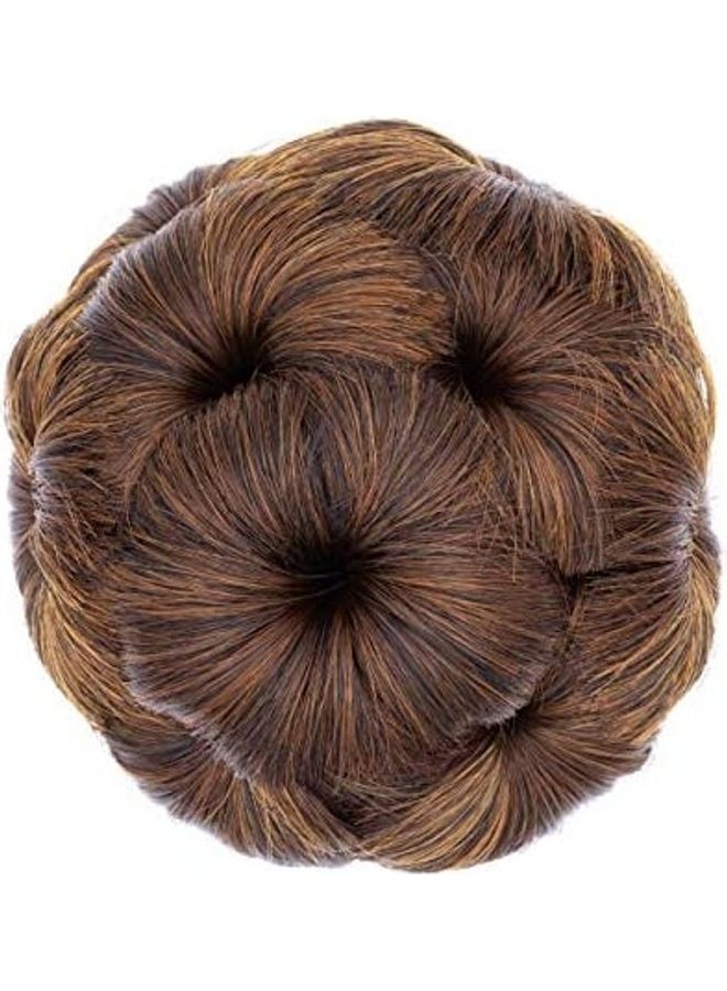 ون دور وصلة شعر على شكل كعكة بتصميم راقصة الباليه بني 18بوصة