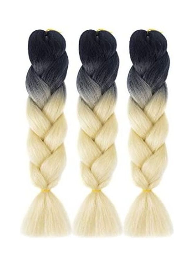 Pack Of 3 Ombre Braiding Hair Black/Yellow 18inch - v1609238066/N43355570A_1