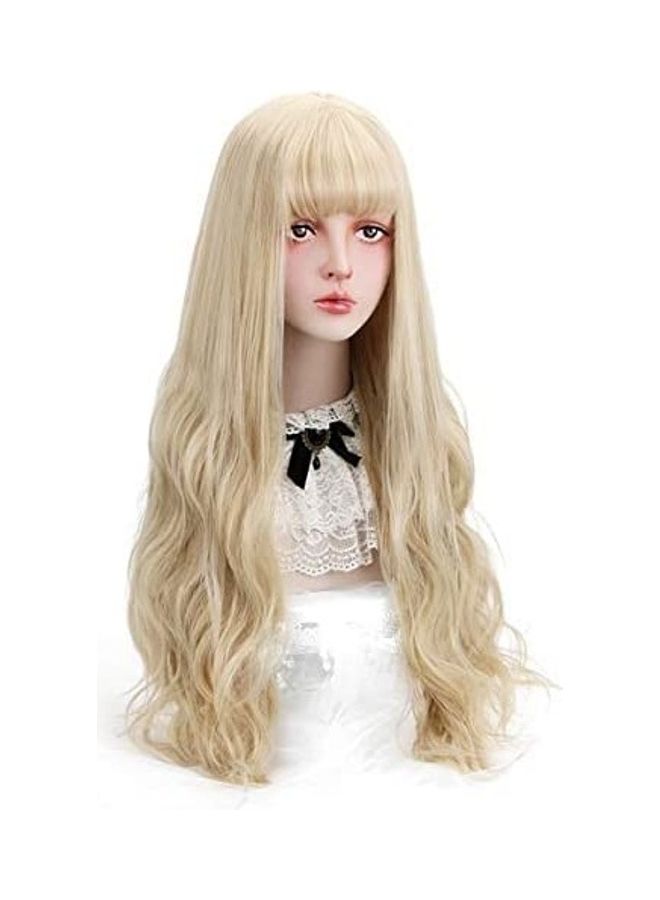 Wavy Hair Wig Blonde 23inch