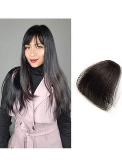 SHINON Hair Extension Bangs Clip For Women Black 18inch 