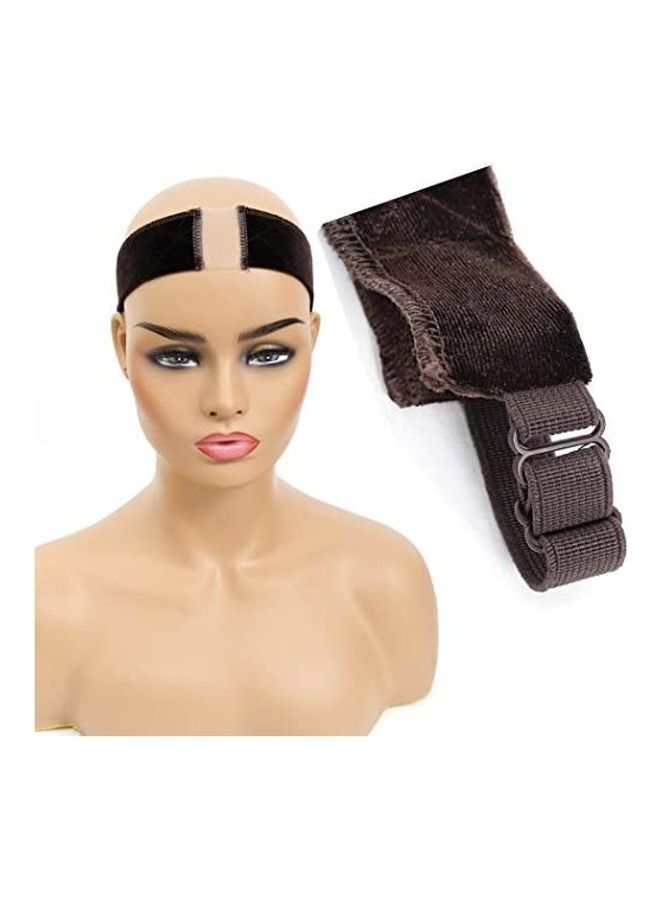 Xinxinshuyu New Lace Wig Headband with Adjustable Buckle for Front Lace Wig Brown 25inch 