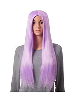 OneDor Long Straight Synthetic Full Head Cosplay Wig With Wig Cap purple 31inch 