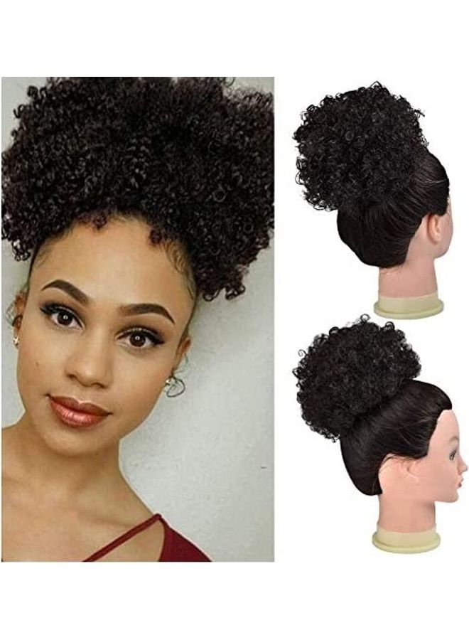 Afro Puff Drawstring Ponytail Curly Hair Extension Black 18inch - v1609238089/N43354400A_1