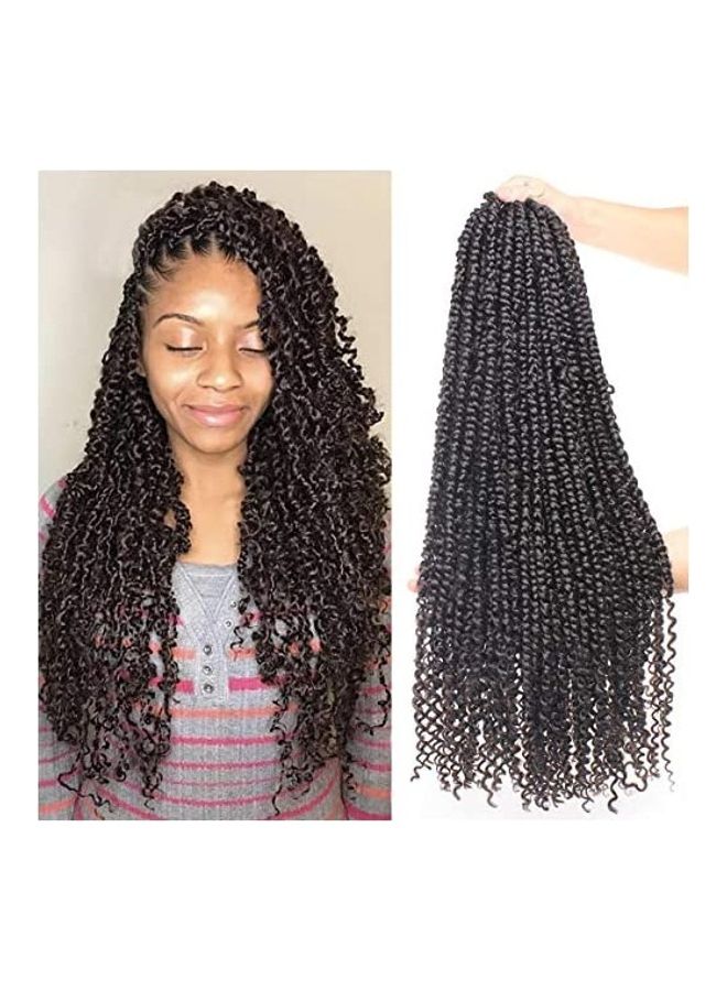 1 Packs of Pre-Twisted Crochet Ombre Braids Hair Multicolour 22inch