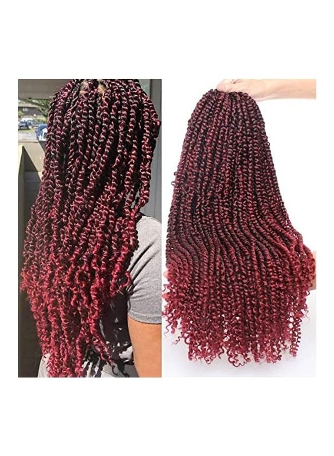 إكستريند مجموعة وصلات شعر مستعار من الكروشيه ملتفة ومضفرة سابقاً متعدد الألوان 22بوصة