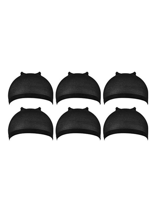 كريسبي كوليكشن مجموعة أغطية للشعر المستعار مكونة من 6 قطع أسود 18بوصة