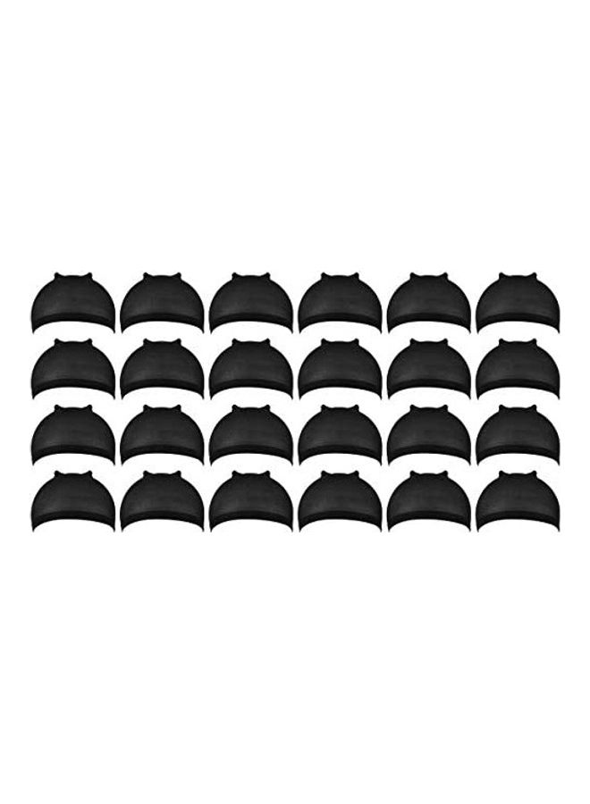 كريسبي كوليكشن مجموعة قبعات للشعر المستعار من 24 قطعة أسود 18بوصة